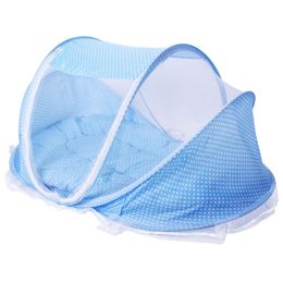 Crib Netting Baby Bedding Crib Netting Folding Portable Baby Mosquito Nets Bed Mattress Pillow Three-piece Suit For 0-3 Years Old Children 230510
