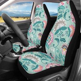 Car Seat Covers Flower Art Beautiful Design Comfortable Fit Most Vehicle Universal Front Easy To Install Stylish