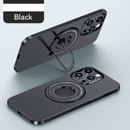New Integrated Stand Phone Case Suitable for 14Pro Magnetic 13 Metal Lens Protector