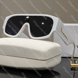 Classic Large Frame Sunglasses Mens Designer Sunglasses Fashion Mental Letter Sun Glasses Outdoor Travel UV Protective Eyeglasses With Box