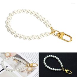 Keychains Imination Pearl Wrist Lanyard Keychain Anti-Lost Phone Charm Strap Pendant