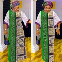 Ethnic Clothing Fashion African Dresses for Women Classic Dashiki Free Size Print Loose Long Dress 230510