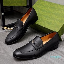 Dress Shoes Mules loafers leather Men Women Flat Size princetown Authentic Cowhide black Casual Shoe Round toe Classic Slides