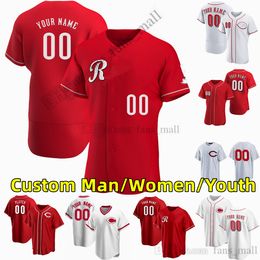 19 Joey Votto S-6XL Custom Baseball Jersey 14 Pete Rose 6 Jonathan India 37 Tyler Stephenson 21 Hunter Greene 4 Wil Myers 2 Jose Barrero 28 Kevin Newman Jerseys