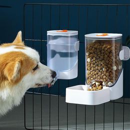 Feeding Pet Dog Automatic Water Dispenser Feeder Cat Drinking Bowls Container Cage Hanging Fountain Bottle Feeding Bowls Pet Supplies