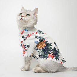 Cat Costumes Fashion Clothes Hawiian Style Pet Shirt Clothing For Cats Puppy Outfit Costume Kitty Vest Mascotas Ropa