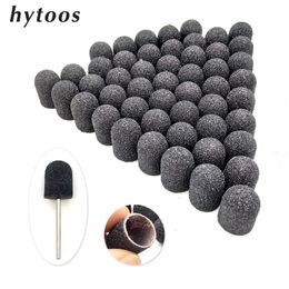 Nail Art Equipment 50Pcs 13 19 Mm Hitam Tekstil Pengamplasan Topi dengan Grip Pedikur Perawatan Polishing Pasir Blok Kuku Bor Aksesoris kaki Kutikula Alat 230510