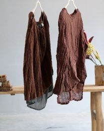 Women's Blouses Shirt Loose V Neck Linen Tops Female Vintage Irregular Length Flax Ladies 230510