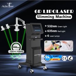 6D Lipolaser Machine Weight Loss Fat Burner Beauty Equipment Body Shaping Lipo laser Device 532 635nm