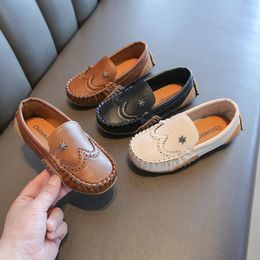 Kids Shoes Girls Boys Shoes PU Leather Boys Dress Shoes Soft Boys Loafers Boys Flats Shoes Kids Loafers Size 21-30