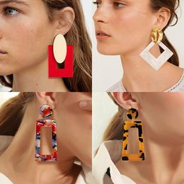 Dangle Earrings & Chandelier BFH Geometric Acrylic For Women Vintage Big Leopard Print Drop Earring 2023 Female Design Fashion Jewellery