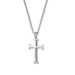 Vintage Christian Bible Text Stainless Steel Pendant Necklace Punk Fashion Biker Amulet Men's Chain Necklace Jewellery Gift 113649252