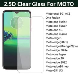 Premium 2.5D Clear Tempered Glass Phone Screen Protector for Motorola MOTO ONE 5G ACE Fusion Plus Macro Edges Moto edge20 edge 20 pro lite hyper edge(2022) neo g51