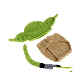 Clothing Sets Born Baby Boys Girls Cute Crochet Knit Costume Prop Outfits Po Pography Wool Hat Decorationclothing Drop Delivery Kids Dhojh