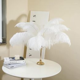 Decorative Flowers 20pcs Natural Ostrich Feathers DIY Craft Vase Decor 12-14 Inches Wedding