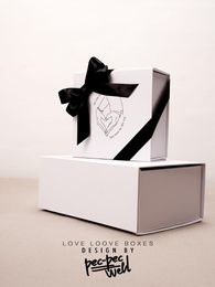 Gift Wrap Valentine Surprise Empty Box Ribbon Packaging Elegant Personalised Mystery White Storage Boite Cadeaux Year GiftGift