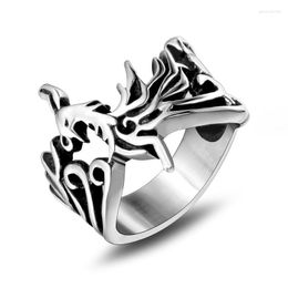 Cluster Rings S7 National Style Jewellery Retro Phoenix Bird Ring Titanium Steel Fashion Wholesale SA506