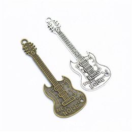 Charms 50 Pcs Large Size 68X25Mm Guitar Pendant Good Details New Noise For Diy Craft Drop Delivery Jewelry Findings Components Dhfmg