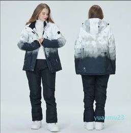 Männer Frauen Ski Anzug Set Snowboarden Kleidung Eis Schnee Kostüm Winter Outdoor Sport Outfit Wasserdichte Tragen Jacken Hosen