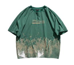 Men039s TShirts 2022 Summer Men Japanese Streetwear Tie Dye T Shirts Hommes Coton Vintage Imprimé Hip Hop Shirt Male Black Tees5296171