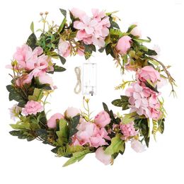Decorative Flowers Hand Decor Home Outdoor Wreath Artificial Floral Fake Greenery Front Door Ornament