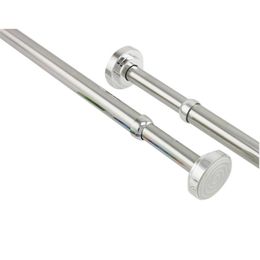 Poles LUOEM 85CM to 150CM Adjustable Stainless Steel Spring Tension Rod Rail for Clothes / Towels / Curtains (Silver)