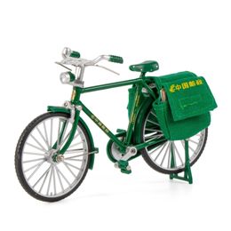 Novelty Games 1 10 Mini Retro Postal Edition Bicycle Diecast Nostalgic Model Toy Bike Adult Simulation Collection Gifts Toys for children 230509