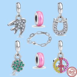 925 sterling silver charms for pandora Jewellery beads My Love Starfish Flamingo Pendant Beads