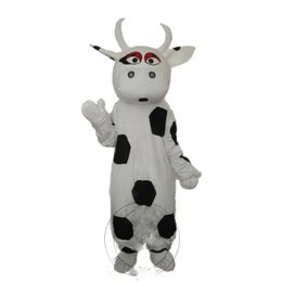 professional Big Black Dot Cow Mascot Costume Christmas Halloween Cartoon for birthday party funning dress