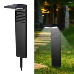 Solar Landscape Courtyard Light Outdoor LED Decoration Pathway Bollard Lawn Lights For Yard Walkway Q1D3