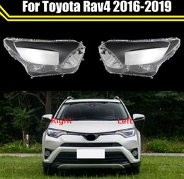 Car Front Light Housing CaseTransparent Lampshade Headlights Glass Lens Shell Lamp Cover For Toyota Rav4 2016-2019