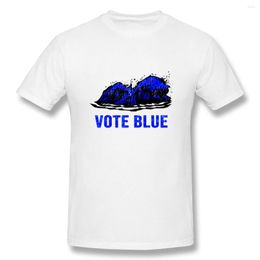 Men's T Shirts Vintage Vote Blue Election 2023 Basic Short Sleeve T-Shirt European Size