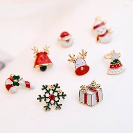 Backs Earrings SHIFEEL Christmas Series Korean Style Reindeer Tree Gift Box Santa Claus Snowman No Pierced Ears Clip