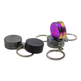 30MM Mini Colourful Smoking Zinc Alloy Dry Herb Tobacco Grind Spice Miller Grinder Crusher Grinding Chopped Hand Muller Portable Key Ring Handpipes Cigarette Holder