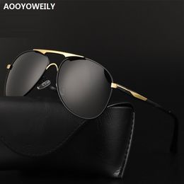 Sunglasses Classic Pilot Sunglasses Men Polarised Glasses Driving Metal Sun Glasses Women Vintage Brand Designer Red Shades Male Antiglare 230511