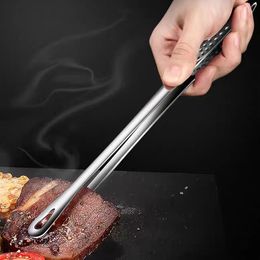 Wholesale Stainless Steel Food Tongs Tool Long Handle Non-Slip Barbecue Tongs Steak Tongs Kitchen Cooking Tools