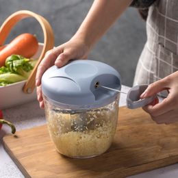 Fruit Vegetable Tools Garlic Grater Chopper Manual Meat Mincer Hand Press Crusher Food Vegetable Grinder Onion Chilli Cutter Masher for Kitchen Tool 230511