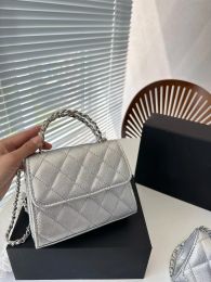 Women Fashion Handheld Bag Designer Mini Flap Bag Top Handle Shoulder Crossbody purses Classic Diamond Quilted handbags Gold-tone hardware Chain Strap Luxury Bags