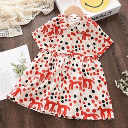 Girl Dresses Kids Dress Summer Print Cute Simple Design Fashion Beautiful Comfortable Korean Style Short Sleeve For Girls