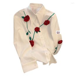 Women's Blouses Designer White Shirt Women's Long Sleeve Spring Style Boutique Tops 2023 Roupas Femininas Atacado Barato