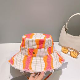 Luxury designer bucket hat new summer fisherman hat fashionable style comfortable breathable and beautiful with windbreak rope very good nice