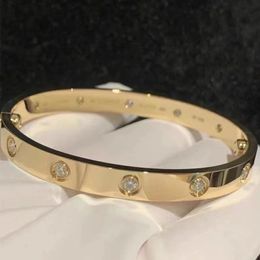 clover bracelets designer for women mens bracelet gold Jewellery with zircon rose gold silver plated Stainless Steel 6MM width designer Jewellery for men No Rust