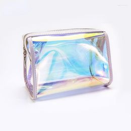 Cosmetic Bags Laser Transparent Bag Large Capacity Men Women Travel Waterproof Clear Makeup Portable Beauty Wash Toiletry