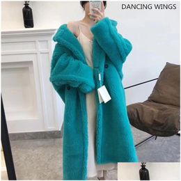 Women'S Fur Faux Winter Fashion Loose Teddy Bear Coat Wool Jacket Women Real Sheep Shearling Coats Oversized 201212 Drop Delivery Dhyru