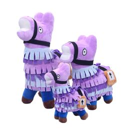 Manufacturers wholesale 25cm Forthine purple alpaca plush toys cartoon film and television games surrounding dolls children's gifts