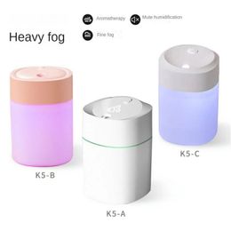 Mute Air Purifier Humificador USB laddning Portable K5 Aromaterapy Humidifier 200 ml Hem doft parfymer Mini Home Appliance