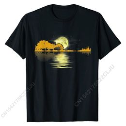 Men's Polos Guitar Lake Shadow Love Guitar T-Shirt Printed On T Shirt Special Tops Shirt Cotton Men Design 230511