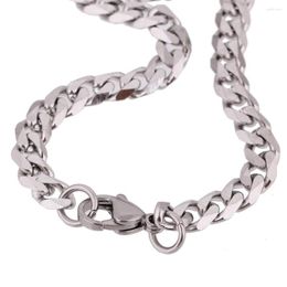 Chains Length 60cm 5mm Stainless Steel Necklace Curb Cuban Chain Mens Wholesale Christmas Gift