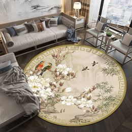 Carpets Classical Carpets for Bed Room Rugs Living Room Table Mat Circle Rug Round Rug Study Carpet Bedroom Decoration Children Carpet 230511