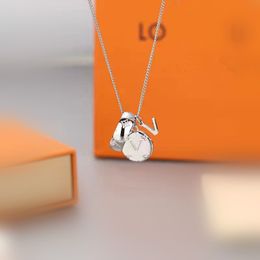 925 Silver Letter Necklace Fashion Love Pendant Necklaces Luxury Brand Jewelry New Birthday Gift Opening Blossom Necklace Wedding Jewelry Accessories Wholesale